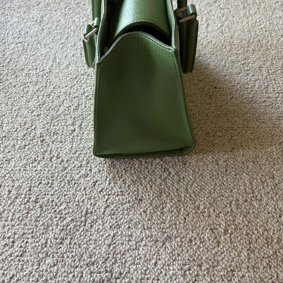 Dooney & Bourke Pebble Leather Satchel Tote in Sage Green โ Classic Preppy - Picture 10 of 14